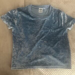 PINK Victoria's Secret Blue Tie-Dye Short Sleeve Tee